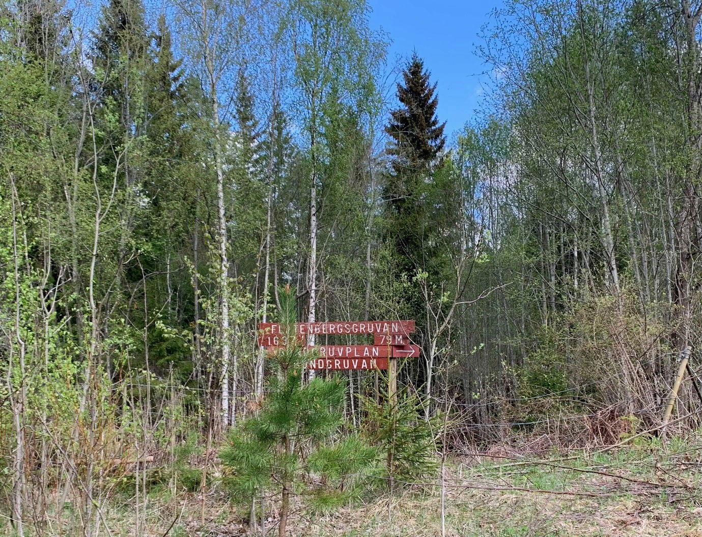 Skyltar Flatenbergsgruvan 