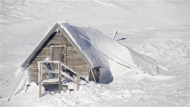The old summit cabin, Kebnekaise