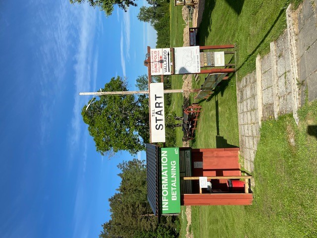 Startplatsen för skid- och motionsspåren vid Sya skidstuga