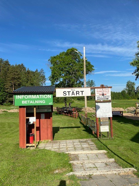 Startplatsen för skid- och motionsspåren vid Sya skidstuga
