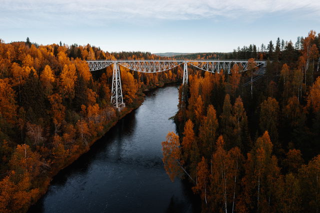Tallbergsbroarna. Foto: STP Media, Visit Umeå