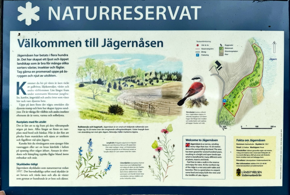 Bild på informationstavla vid Jägernåsen