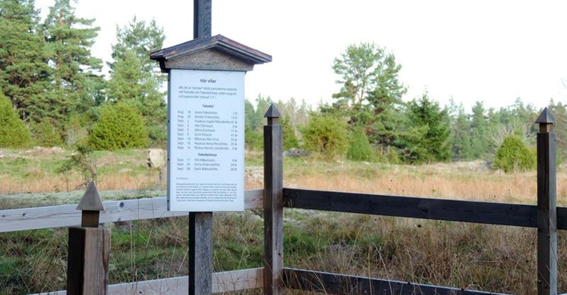 Tokedals pestkyrkogård
Östergötlands gömda & glömda platser
Etapp: Mauritsberg-Dalmyrasjön
Norrköping
