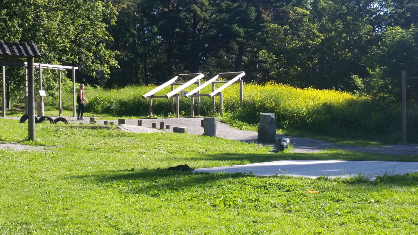 Utegym vid Stockby. Foto Lidingö stad.