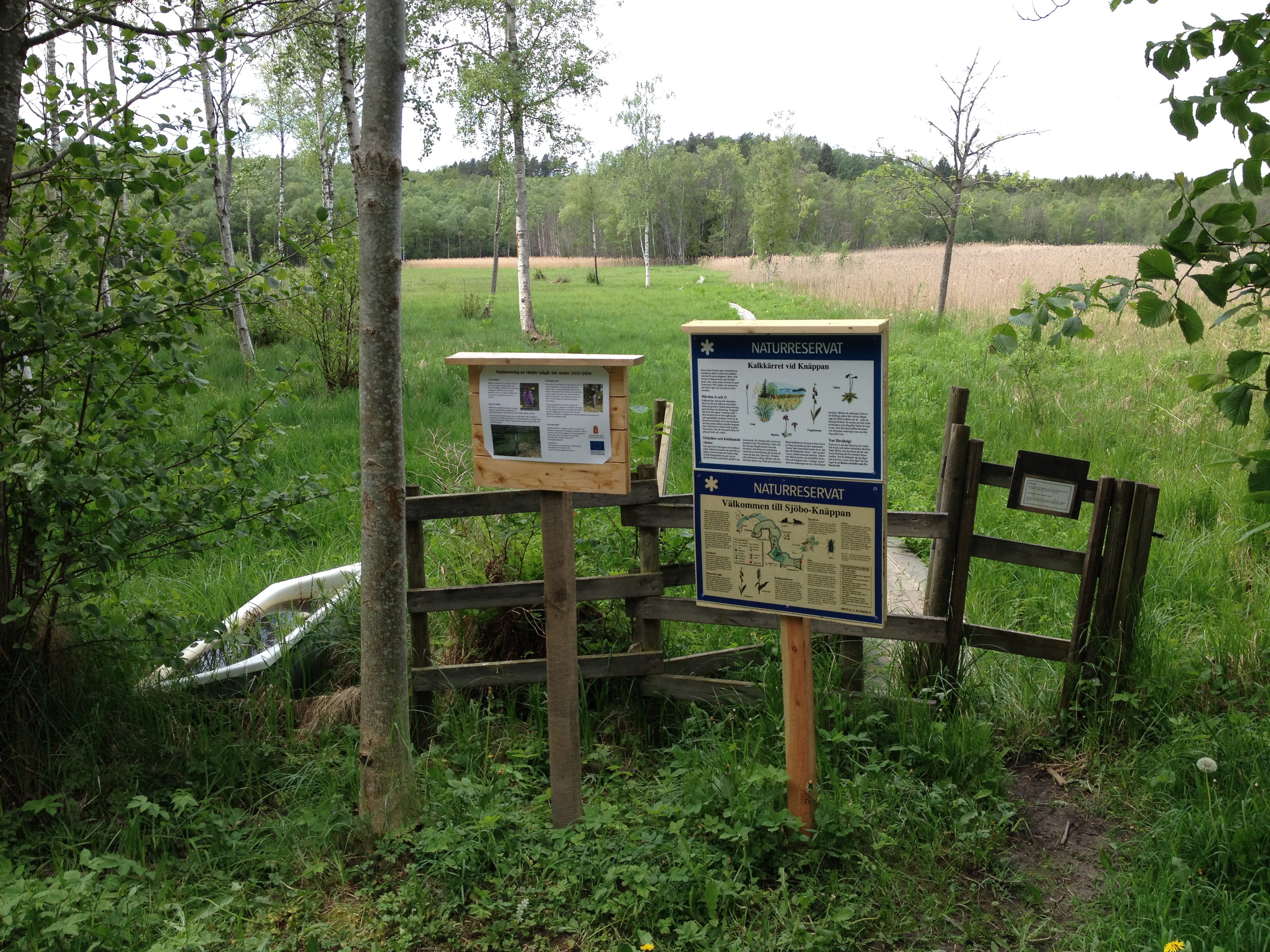 Entré till Sjöbo-Knäppans naturreservat, Hulthagekärret