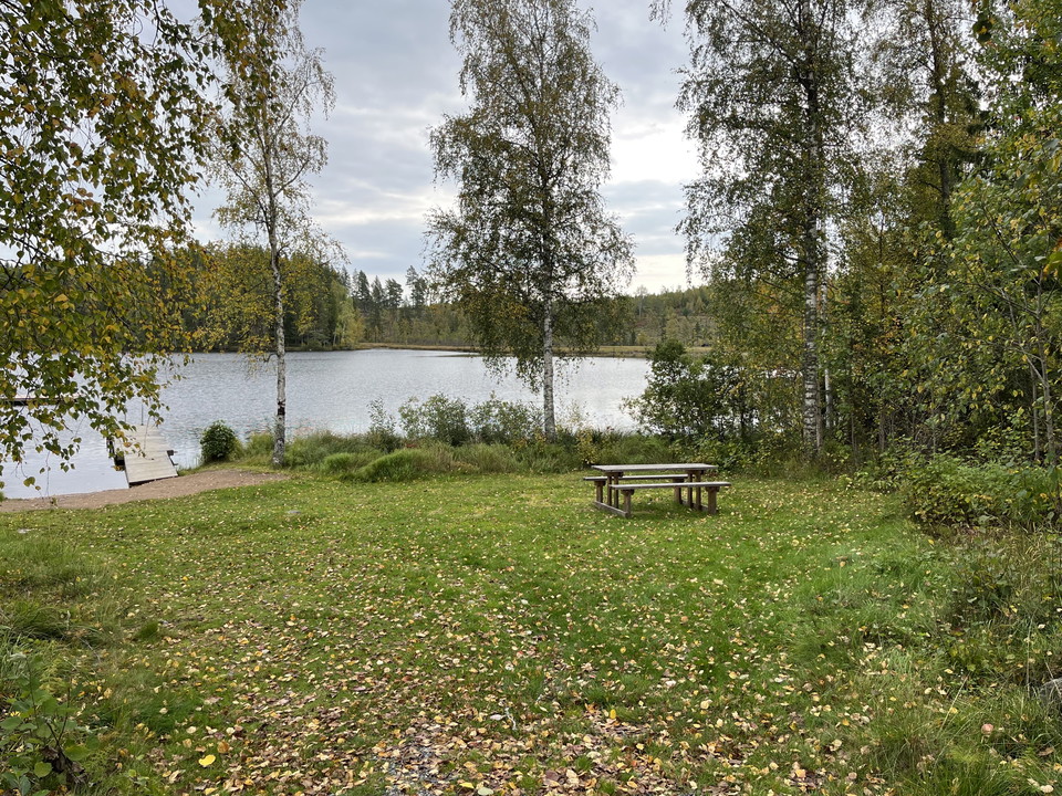 Vy över badplatsen