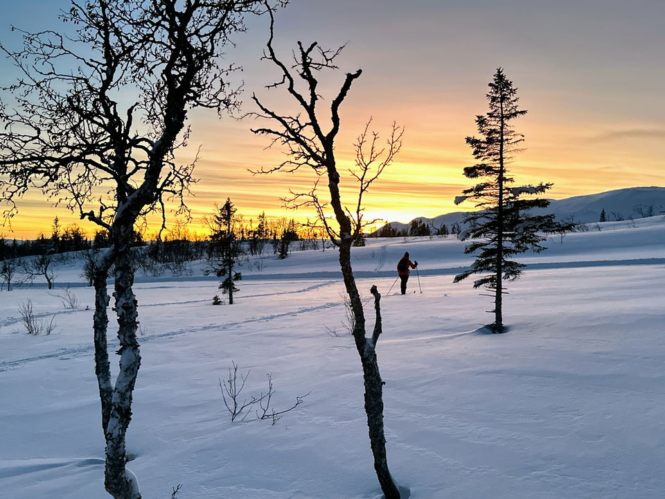 Glöm inte att markera status för dina längdspår. Här hade dem snöat igen, och det var svårt att hitt…