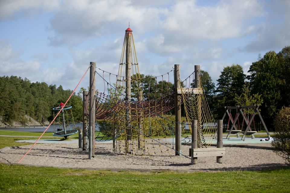 Lekplats vid Rudans gård.