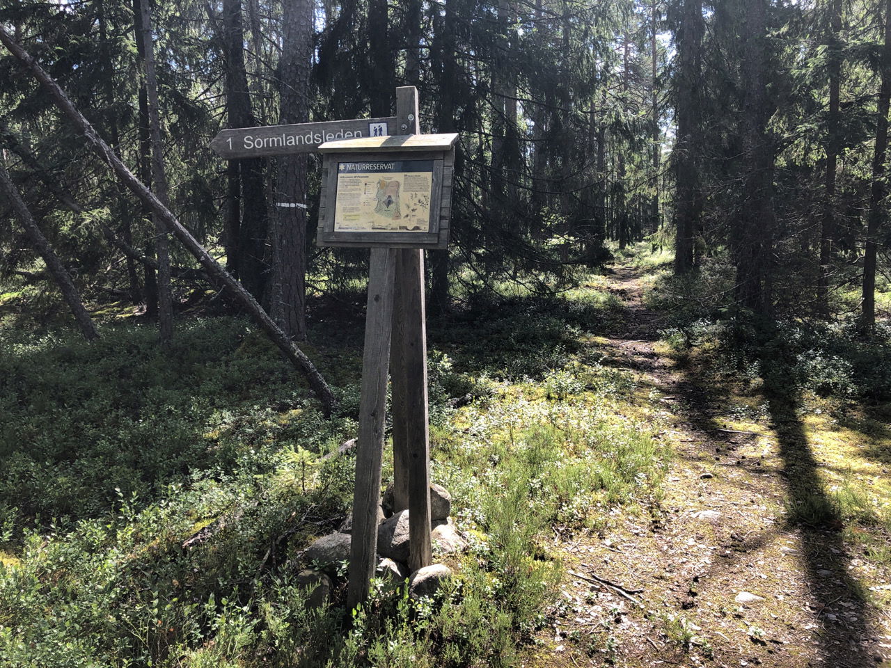 Entré Pålamalm naturreservat.