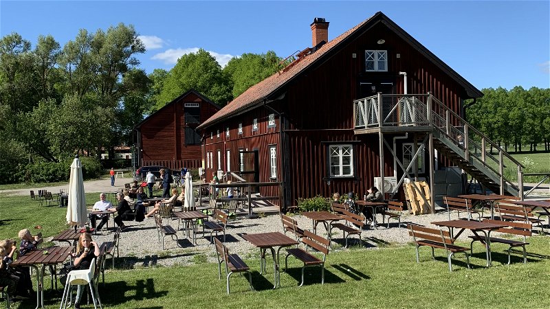 Gäddehoms Cafe är ett populärt besöksmål på sommaren.