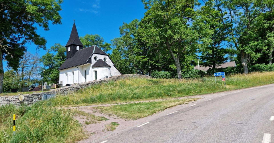 Leden passerar flera kyrkor, här Nässja.
Etapp: Borghamn-Vadstena.
Vadstena.