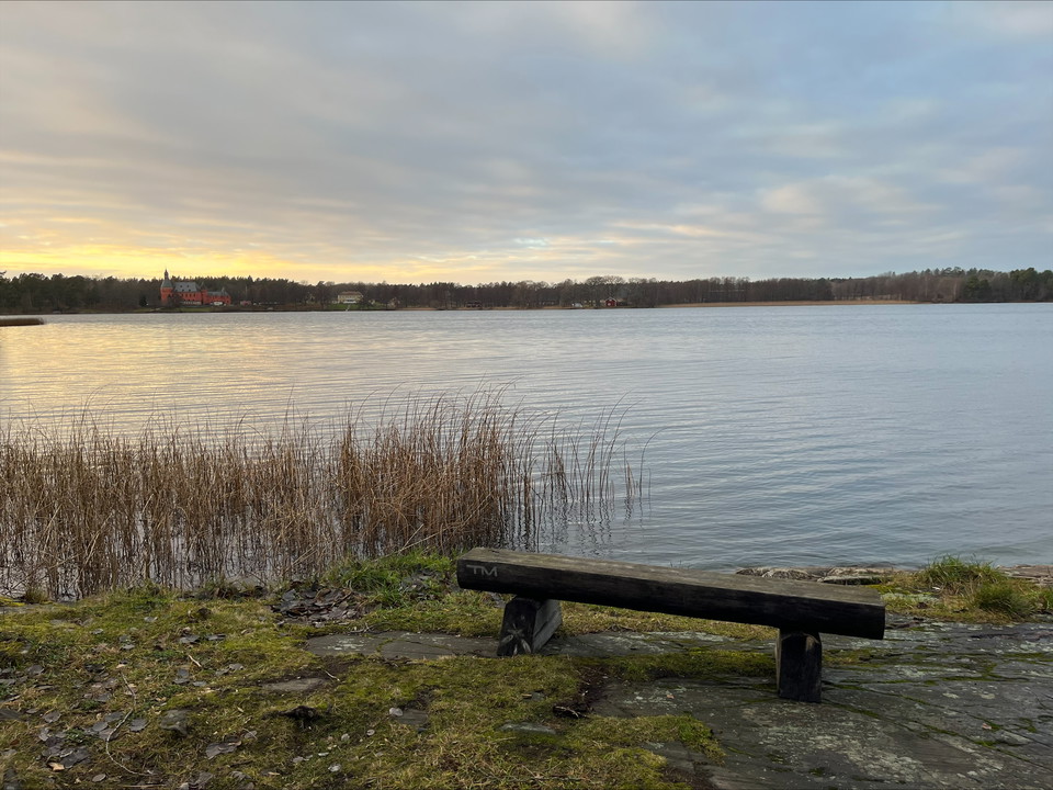 Sittbänk vid hundbadet