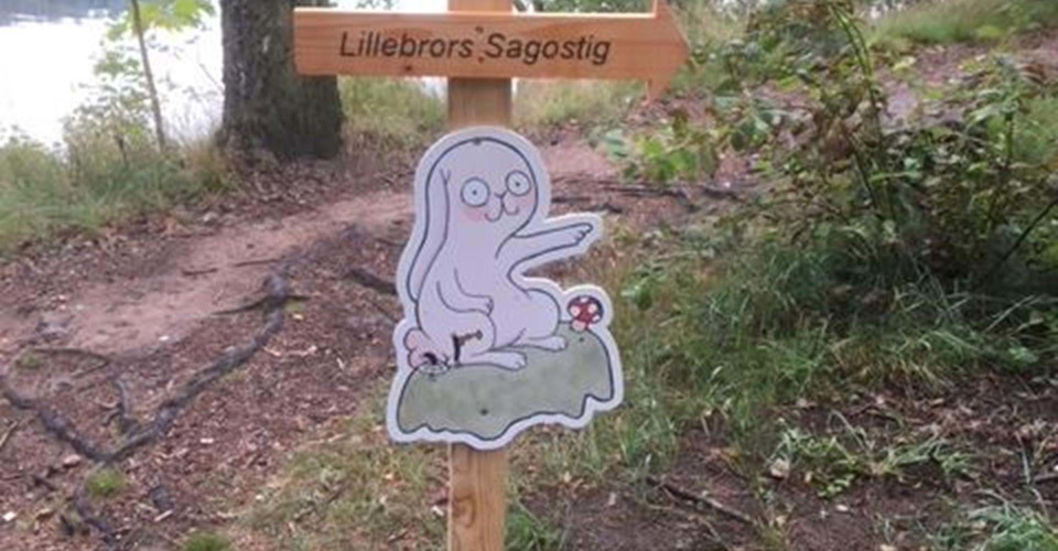 Lillebrors sagostig vid Ågelsjön, Kolmården, Norrköping