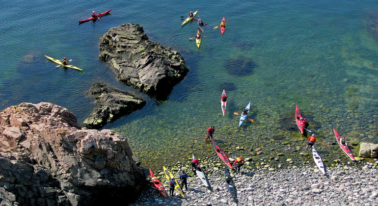 Kajakgrupp.