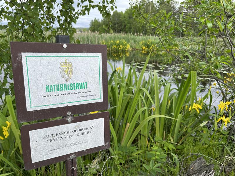 Skilt, naturreservat