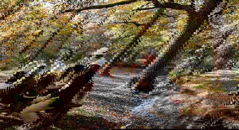 Familj fikar i reservatet