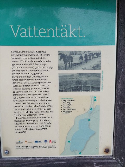 Informationstavla Fagerdalsparken vattentäkt 