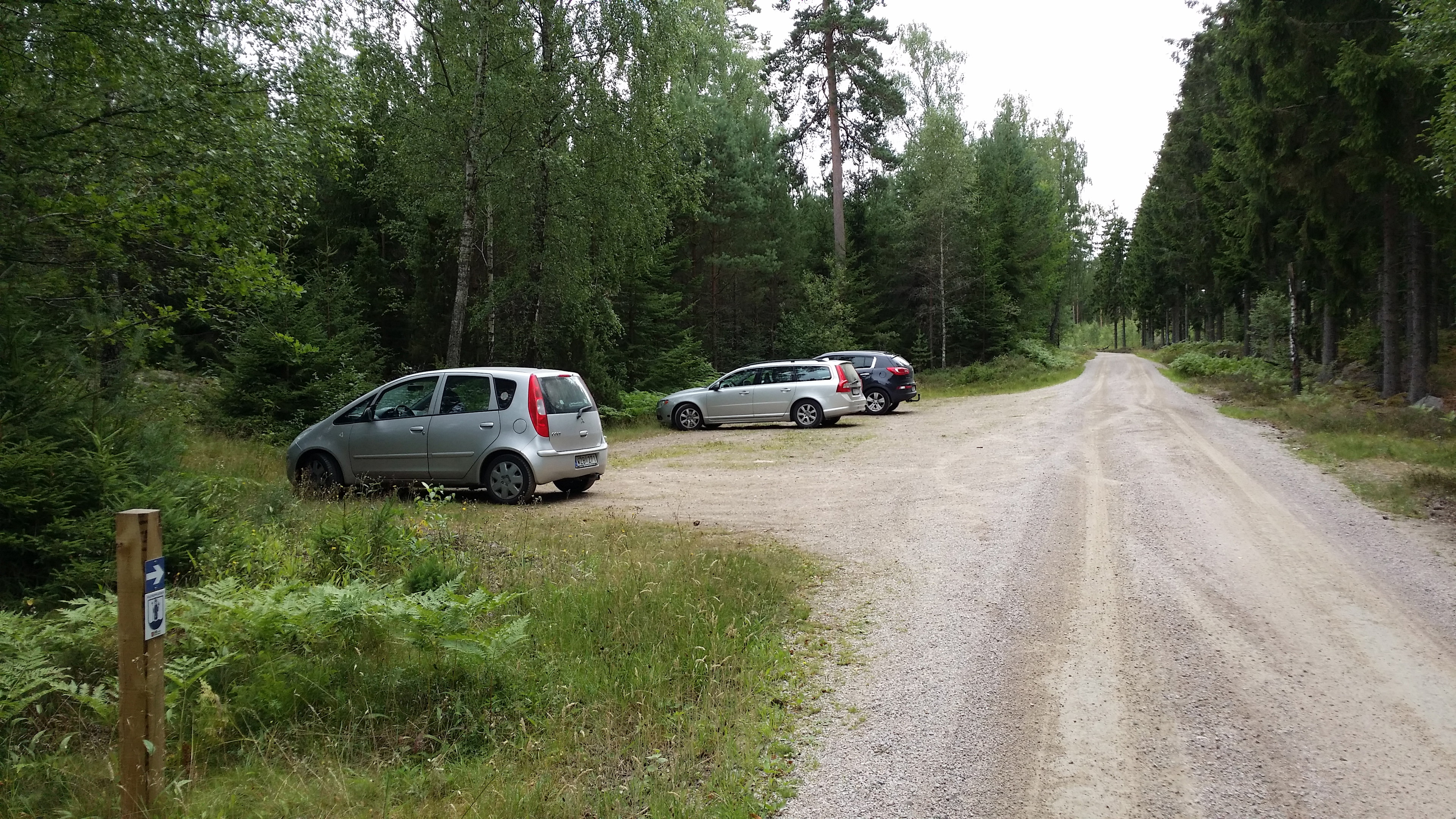 Sigfridsleden ledanslutning SL7A parkering Knapelid-Linneryd – en del av Smålandsleden