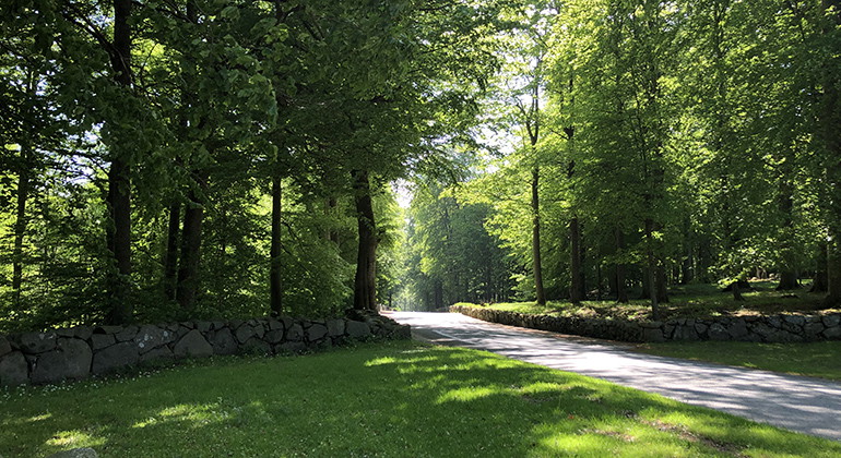 Ingång utmed Höge väg.