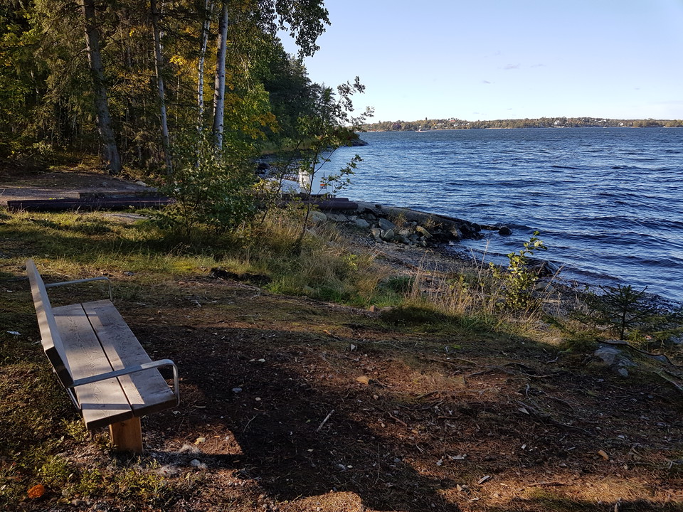 Stranden väster om Sättsjö. Foto Lidingö stad.