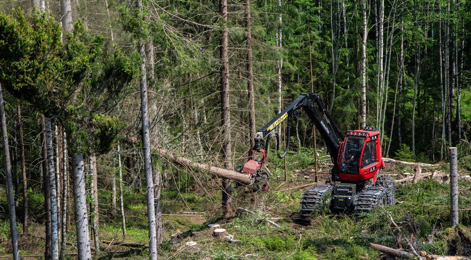 Skördare Komatsu. Foto: Jean-Philippe Guay