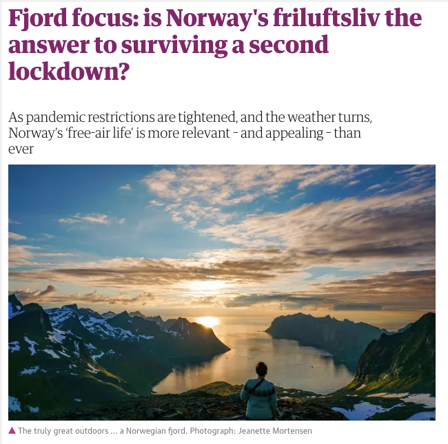 Is Norway's friluftsliv the answer to surviving a second lockdown?