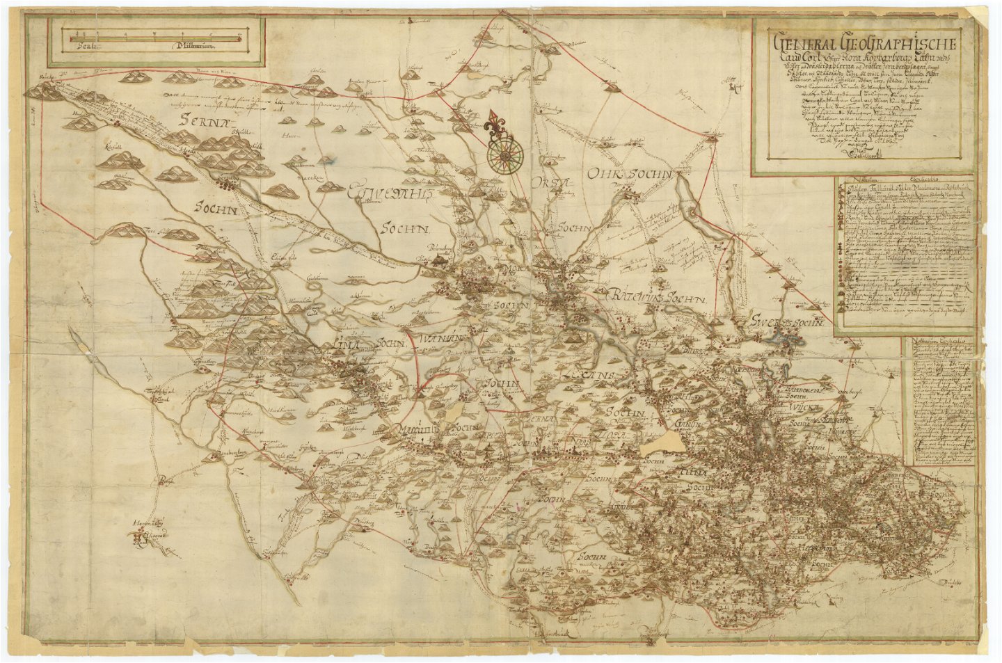 Karta Stora Kopparbergs län 1685