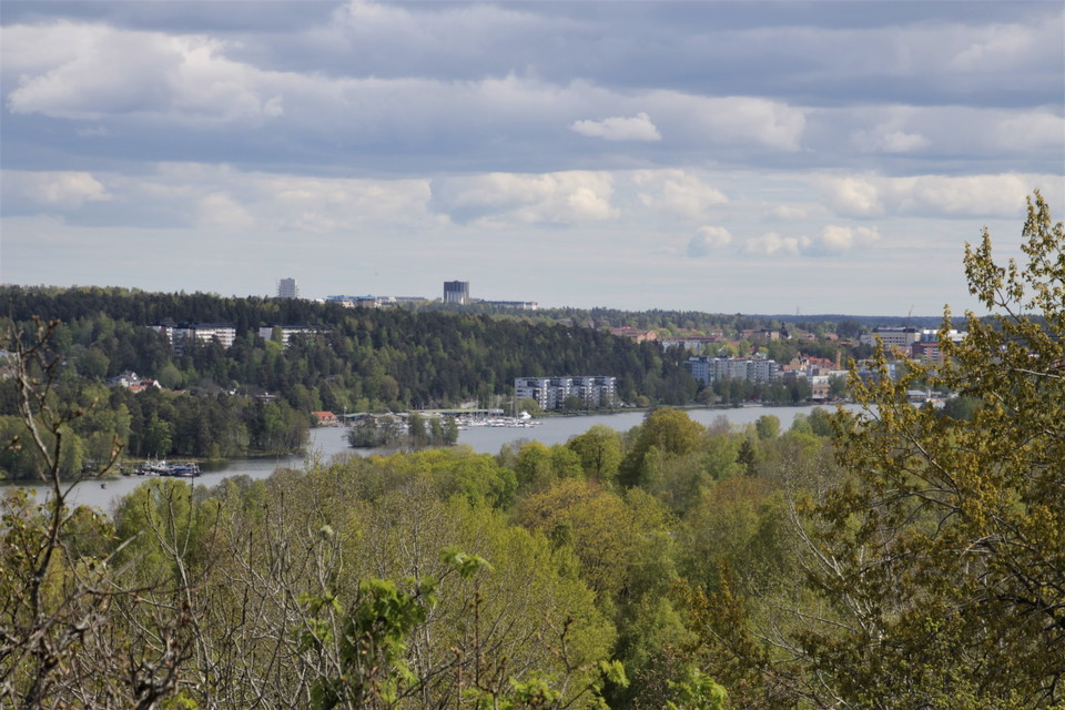 Utsikten över Södertäljes inlopp från Mälaren.