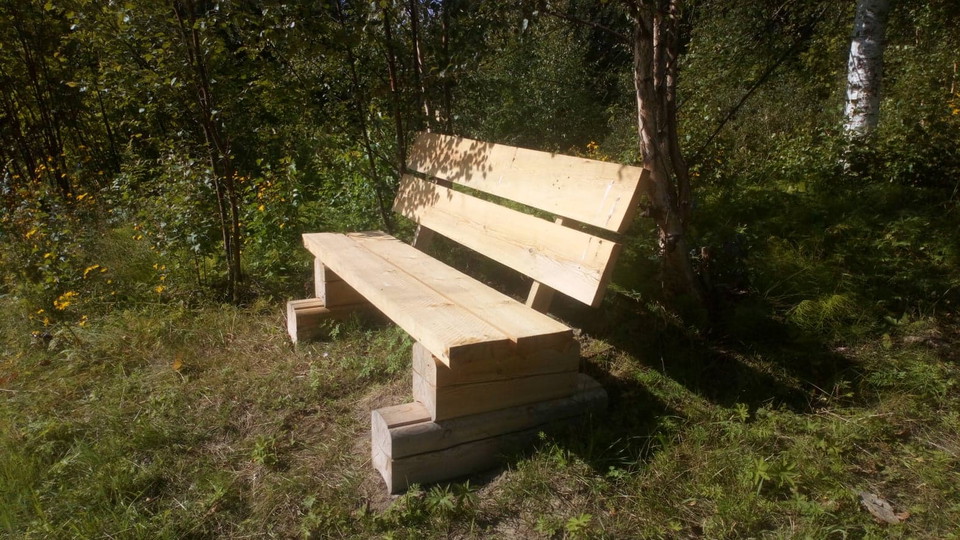 Bänkar för att vila