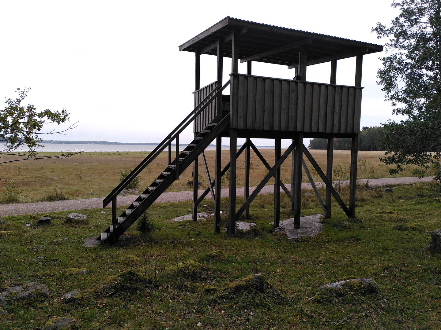 Fågeltornet i södra änden av Strandstuguviken