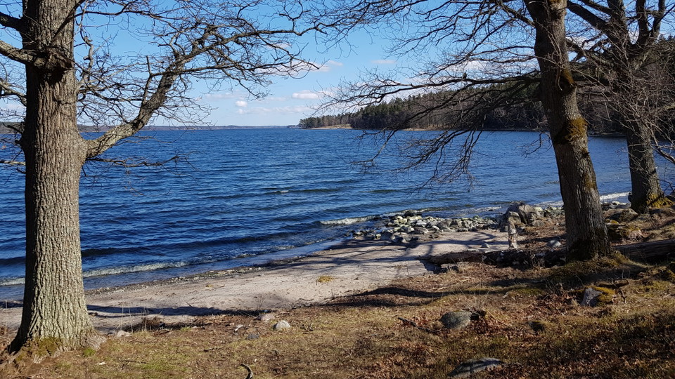 Strand nedanför Södergarnsängen. Foto Lidngö stad