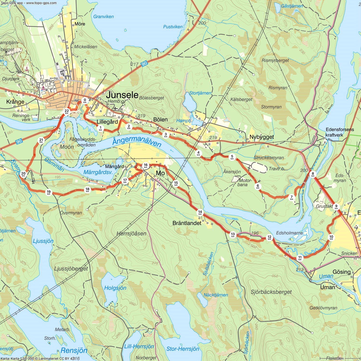 Byarna runt Junsele — Naturkartan