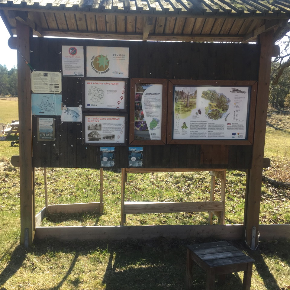 Informationstavlan vid Stallet
