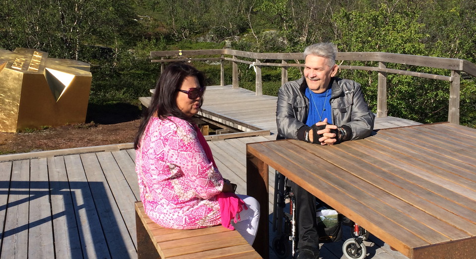 The picnic spot near the National Park symbol.