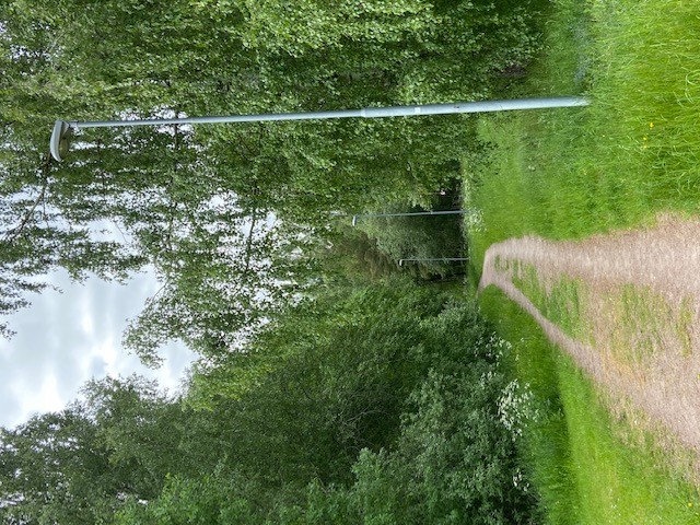 Starten av elljusspåret med belysningsstolpar