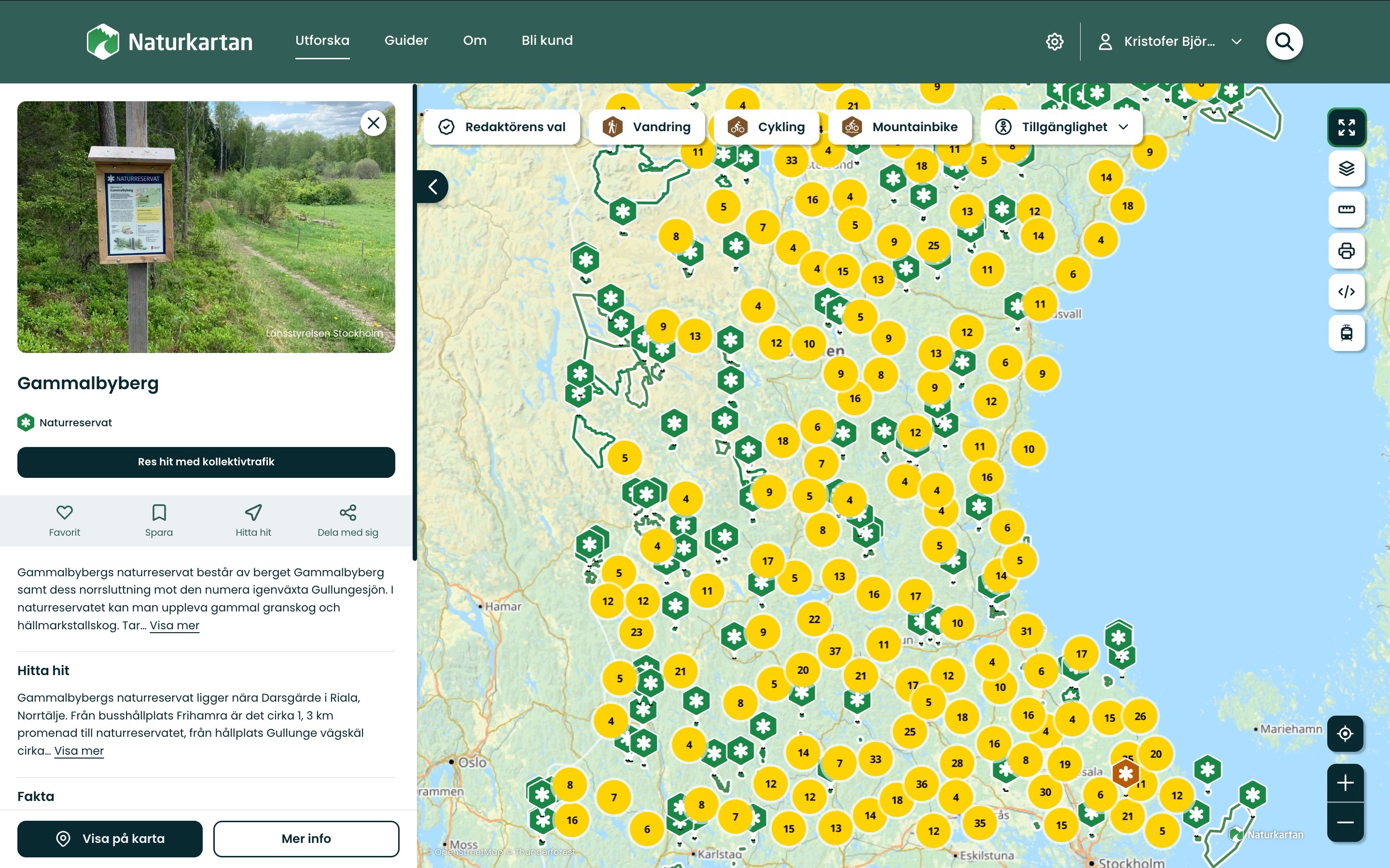 1 000-tals statligt skyddade och förvaltade naturreservat på Naturkartan. …