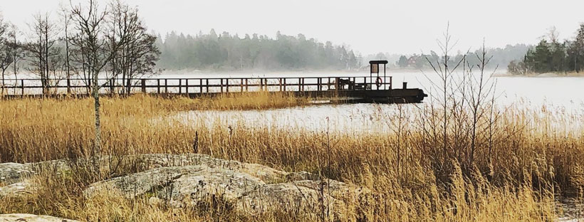 Ängsöbryggan om hösten. Foto: AnnSofi Andersson