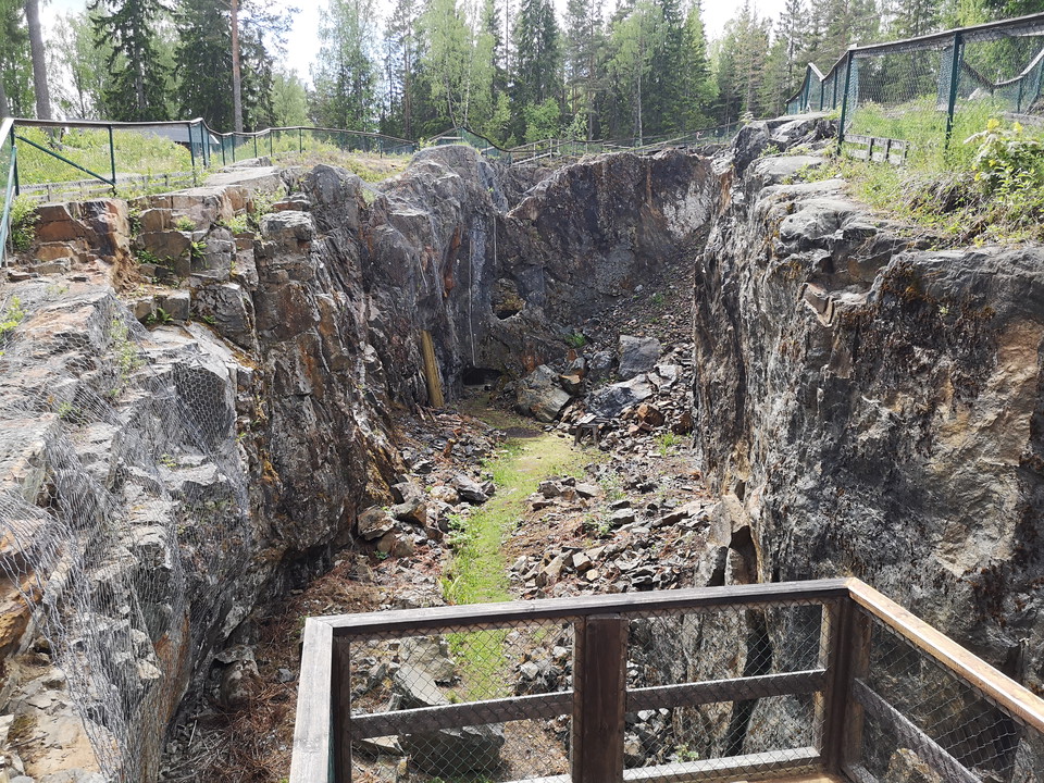 Vy över del av gruvan