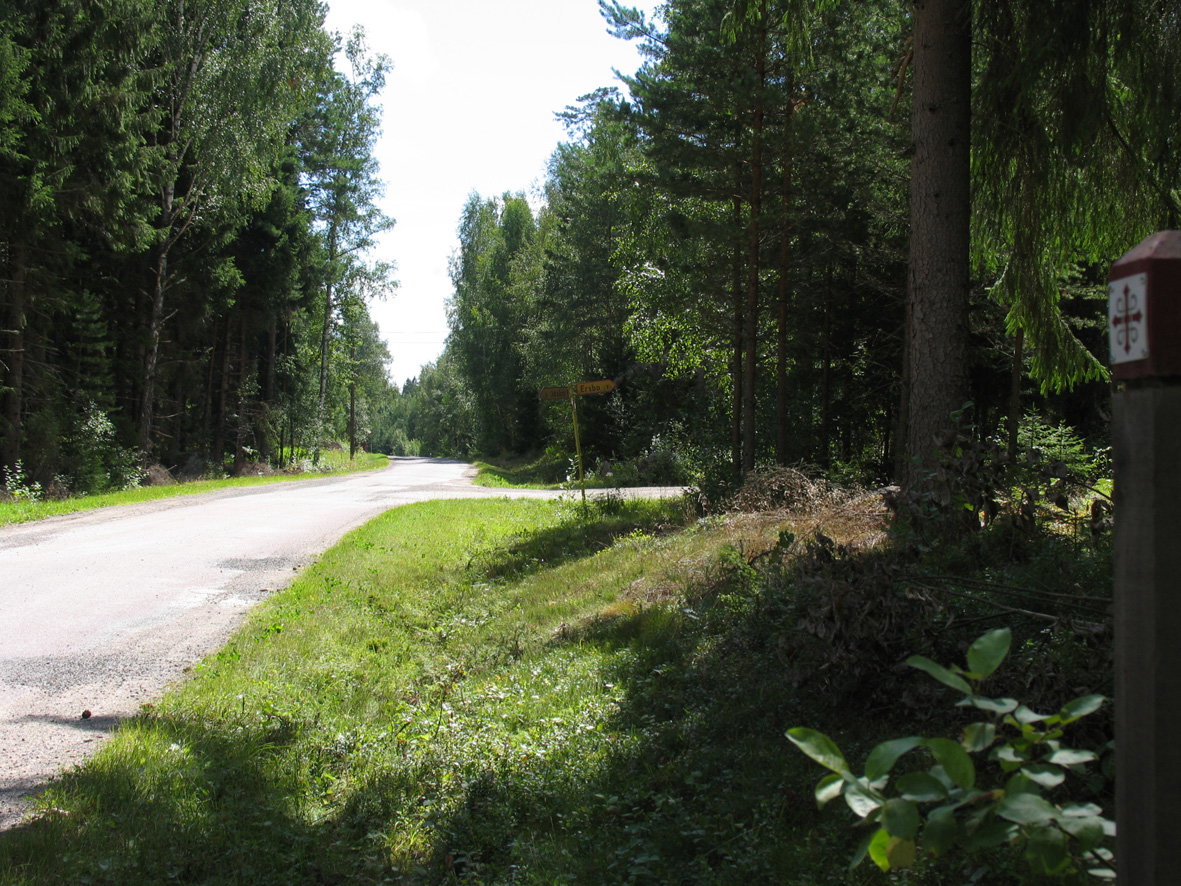 Vägskäl på Romboleden.