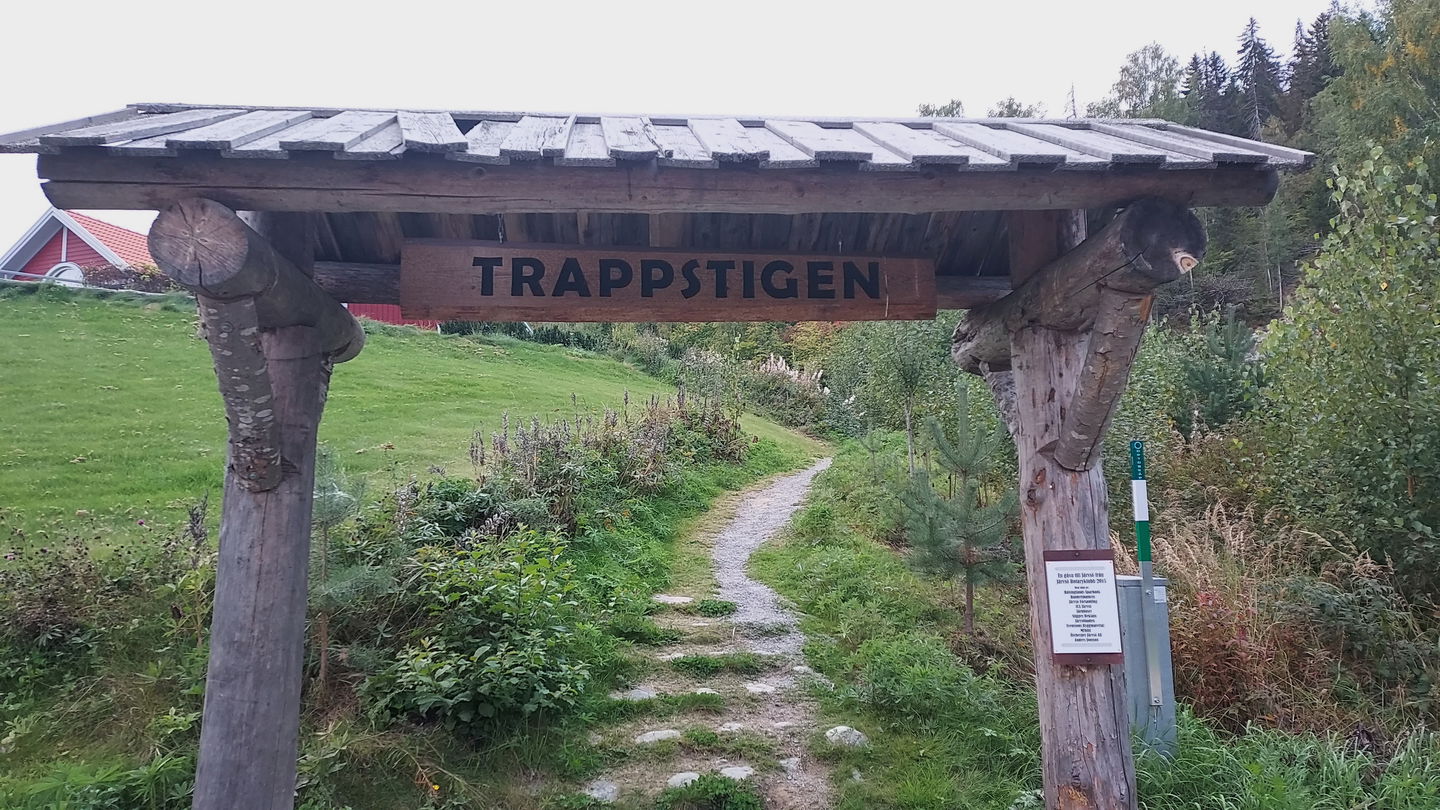 Utsiktsplatsen nås via Trappstigen 