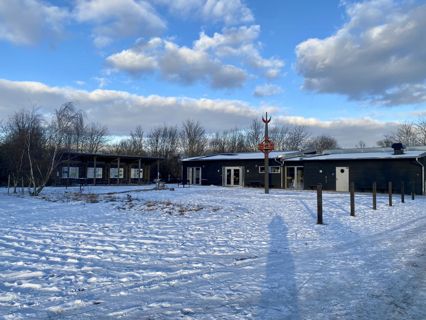 Bakgård Naturens hus, vinter