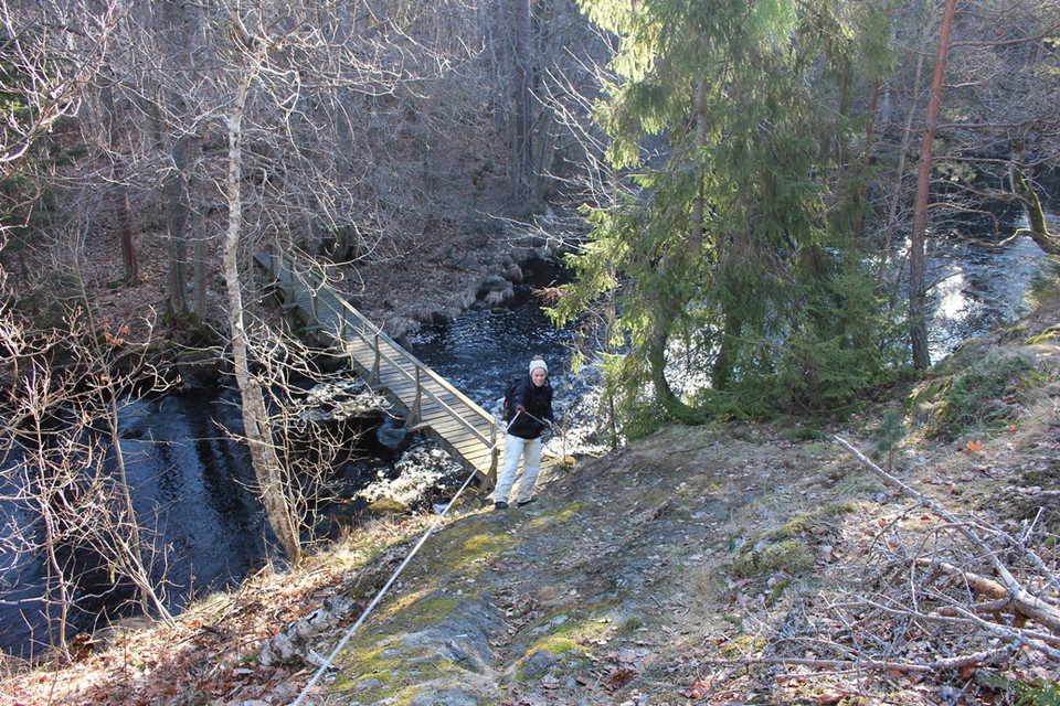 Man kan välja den branta passagen om man vill