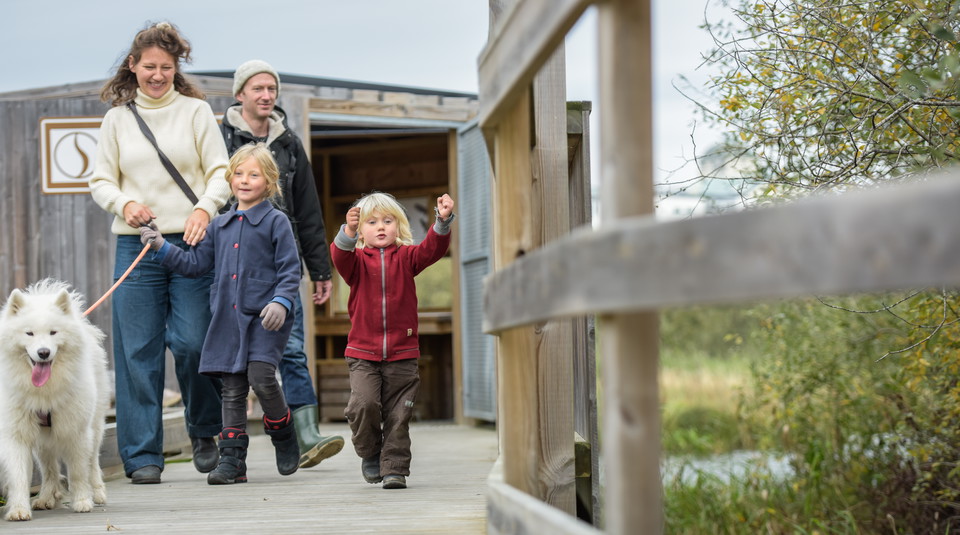 Promenaden längs spången är en rolig promenad för hela familjen. Foto Jennie Ahlqvist