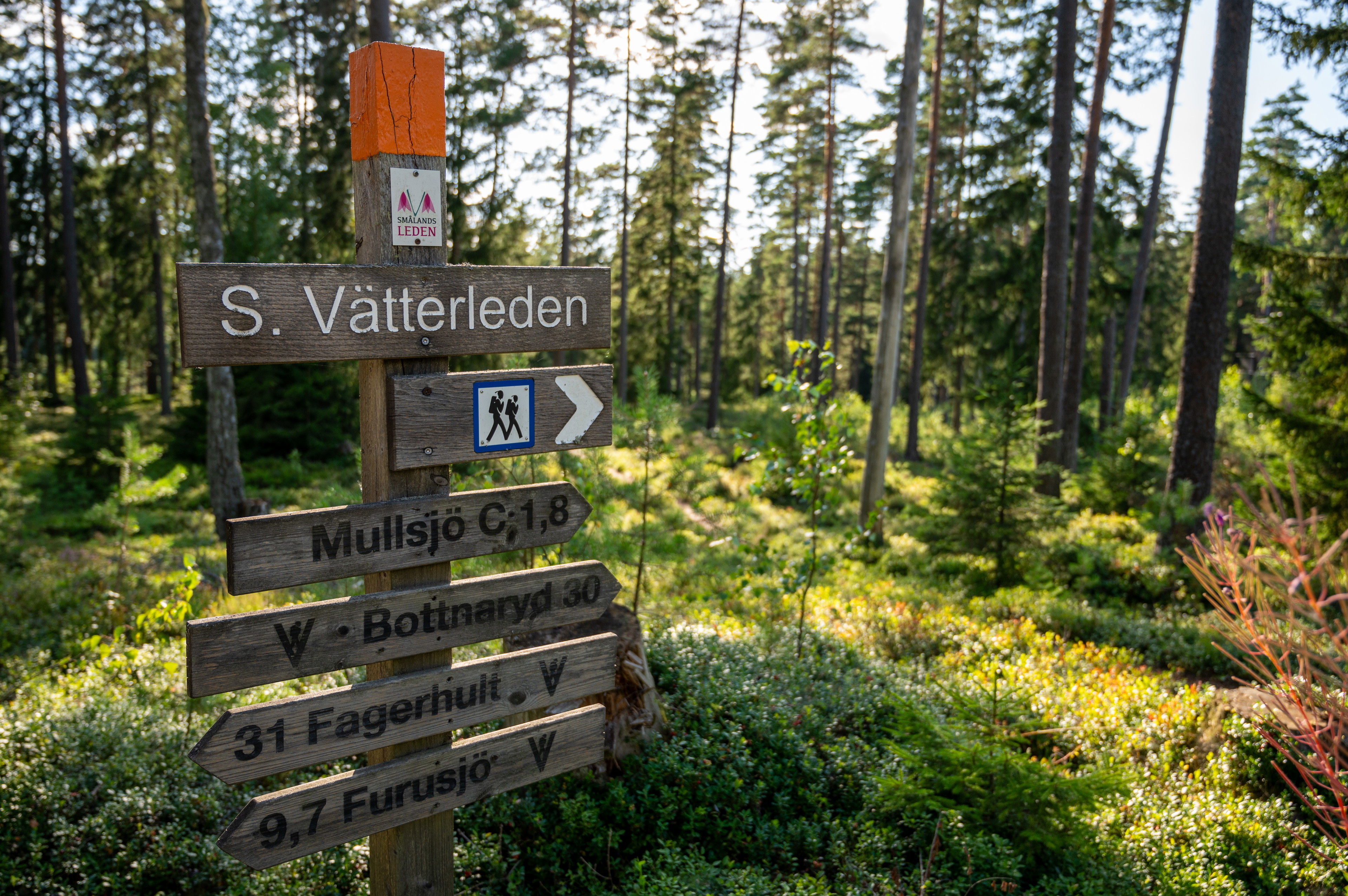 Södra Vätterleden etapp SV1 Mullsjö Hotell - Bottnaryd - En del av Smålandsleden
