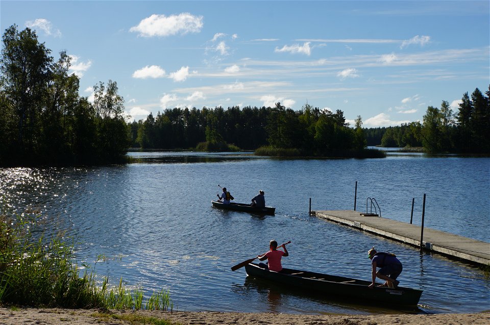  Kanot isättningsplats vid badhuset i Kvarnsjön 