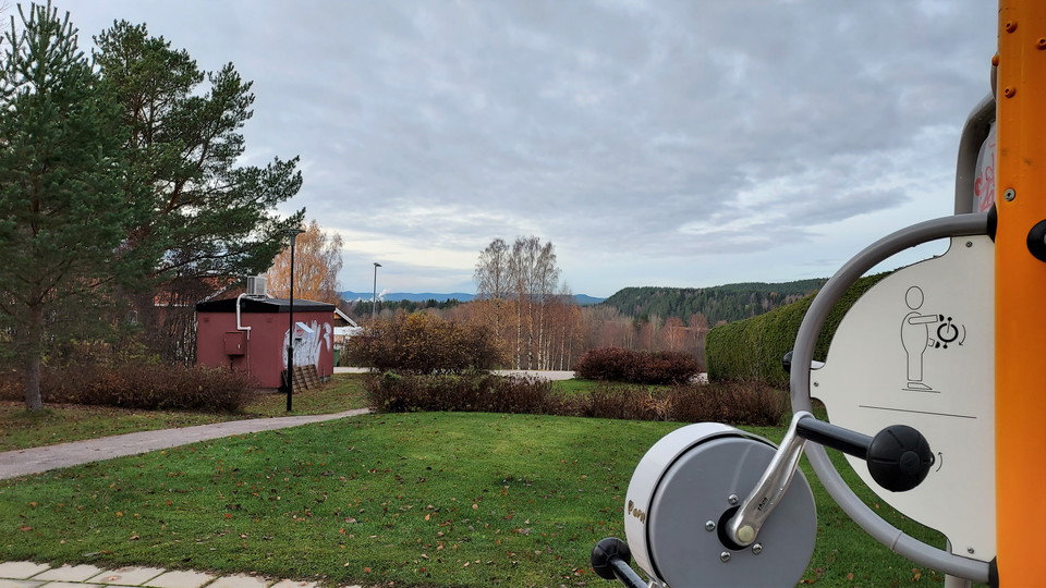 Utegym med utsikt i Färebyparken