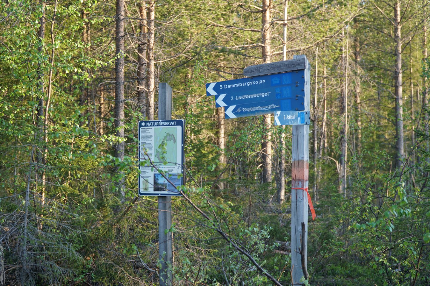 Signs at the entrance for the trail