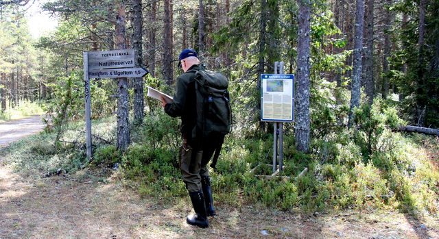 Informationsskylt, nordöstra hörnet, Tervajänkkä