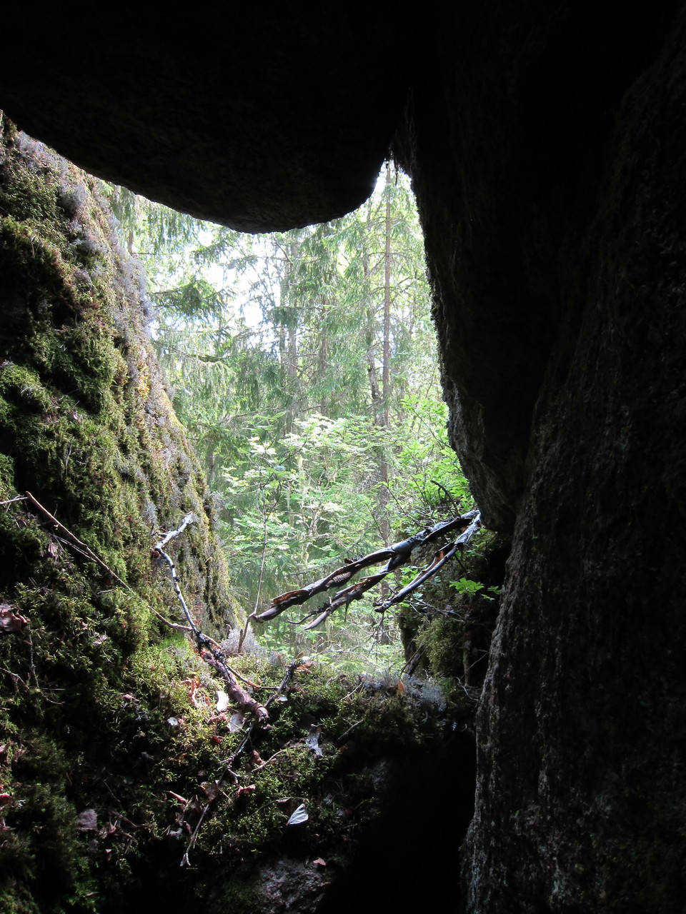 Vy ut från klippskreva.