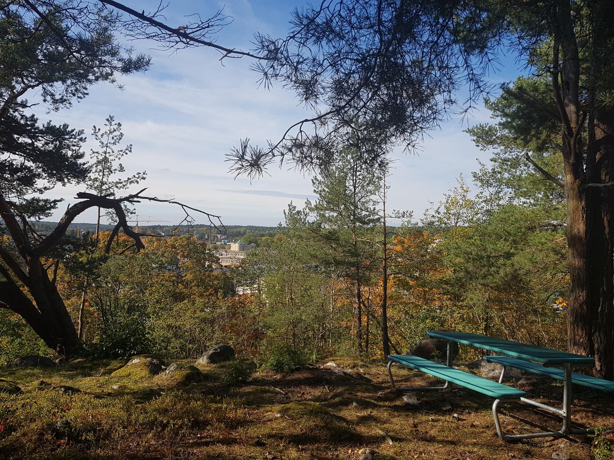 Utsikten från Folkparksbergets utsiktsplats.